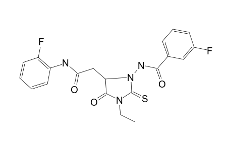 N-[3-ethyl-5-[2-(2-fluoroanilino)-2-keto-ethyl]-4-keto-2-thioxo-imidazolidin-1-yl]-3-fluoro-benzamide