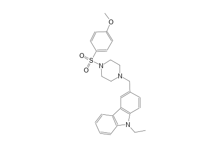 9H-carbazole, 9-ethyl-3-[[4-[(4-methoxyphenyl)sulfonyl]-1-piperazinyl]methyl]-