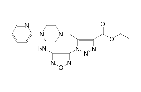 Ethyl 1-(4-amino-1,2,5-oxadiazol-3-yl)-5-{[4-(pyridin-2-yl)piperazin-1-yl]methyl}-1H-1,2,3-triazole-4-carboxylate