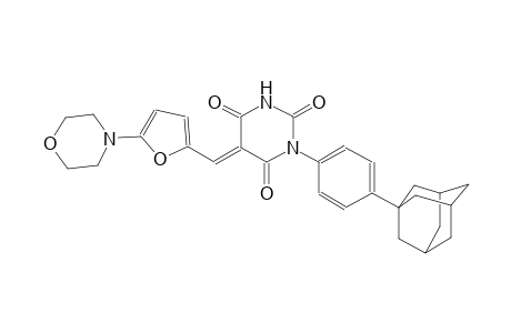 (5E)-1-[4-(1-adamantyl)phenyl]-5-{[5-(4-morpholinyl)-2-furyl]methylene}-2,4,6(1H,3H,5H)-pyrimidinetrione