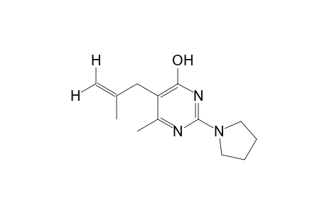 6-methyl-5-(2-methylallyl)-2-(1-pyrrolidinyl)-4-pyrimidinol