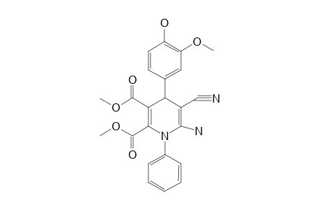 2,3-Dimethyl 6-amino-5-cyano-4-(4-hydroxy-3-methoxyphenyl)-1-phenyl-1,4-dihydropyridine-2,3-dicarboxylate