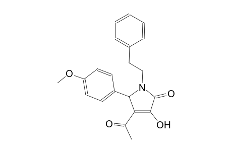 4-acetyl-3-hydroxy-5-(4-methoxyphenyl)-1-(2-phenylethyl)-1,5-dihydro-2H-pyrrol-2-one