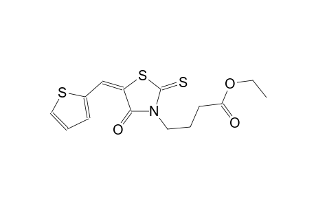 3-thiazolidinebutanoic acid, 4-oxo-5-(2-thienylmethylene)-2-thioxo-, ethyl ester, (5E)-