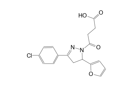 4-[3-(4-chlorophenyl)-5-(2-furyl)-4,5-dihydro-1H-pyrazol-1-yl]-4-oxobutanoic acid