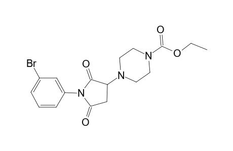 Ethyl 4-[1-(3-bromophenyl)-2,5-dioxo-3-pyrrolidinyl]-1-piperazinecarboxylate