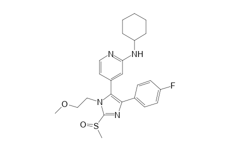 Cyclohexyl-{4-[5-(4-fluorophenyl)-2-methanesulfinyl-3-(2-methoxyethyl)-3H-imidazol-4-yl]pyridin-2-yl}amine