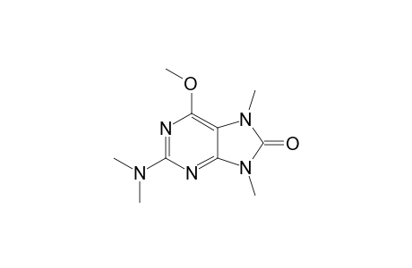 2-dimethylamino-6-methoxy-7,9-dimethylpurin-8-one