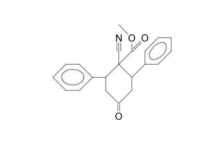 1(ax)-Cyano-4-oxo-2(eq),6(ax)-diphenyl-cyclohexanecarboxylic acid, methyl ester