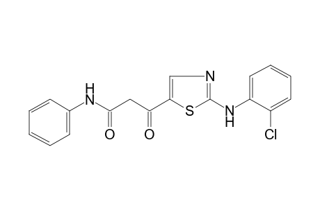 2-(o-CHLOROANILINO)-beta-OXO-5-THIAZOLEPROPIONANILIDE