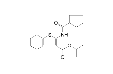 benzo[b]thiophene-3-carboxylic acid, 2-[(cyclopentylcarbonyl)amino]-4,5,6,7-tetrahydro-, 1-methylethyl ester