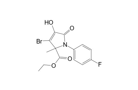 3-Bromo-1-(4-fluoro-phenyl)-4-hydroxy-2-methyl-5-oxo-2,5-dihydro-1H-pyrrole-2-carboxylic acid ethyl ester