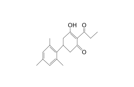 2-Cyclohexen-1-one, 3-hydroxy-2-(1-oxopropyl)-5-(2,4,6-trimethylphenyl)-