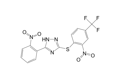 5-(2-nitrophenyl)-3-[[2-nitro-4-(trifluoromethyl)phenyl]thio]-1H-1,2,4-triazole