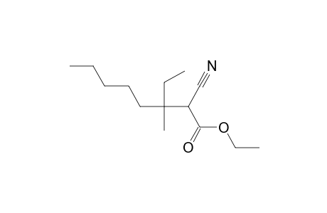 2-cyano-3-ethyl-3-methyloctanoic acid, ethyl ester