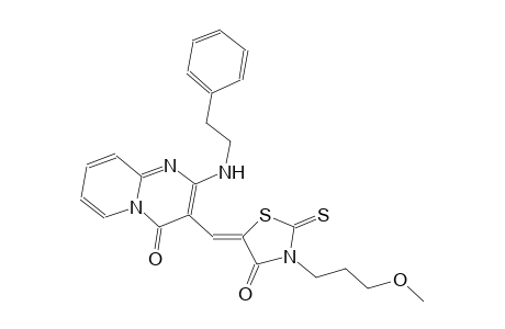 4H-pyrido[1,2-a]pyrimidin-4-one, 3-[(Z)-[3-(3-methoxypropyl)-4-oxo-2-thioxo-5-thiazolidinylidene]methyl]-2-[(2-phenylethyl)amino]-