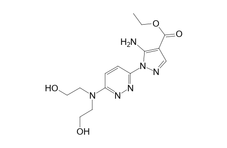 5-amino-1-{6-[bis (2-hydroxyethyl)amino]-3-pyridazinyl}pyrazole-4-carboxylic acid, ethyl ester