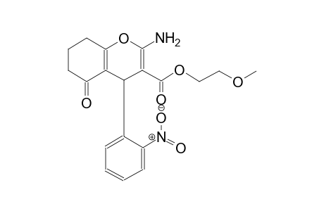 2-methoxyethyl 2-amino-4-(2-nitrophenyl)-5-oxo-5,6,7,8-tetrahydro-4H-chromene-3-carboxylate