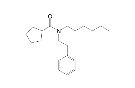 Cyclopentanecarboxamide, N-(2-phenylethyl)-N-hexyl-