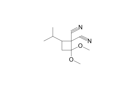 4-Isopropyl-2,2-dimethoxy-1,1-cyclobutanedicarbonitrile