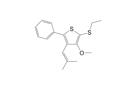 2-(Ethylthio)-3-methoxy-4-(2-methyl-1-propenyl)-5-phenylthiophene