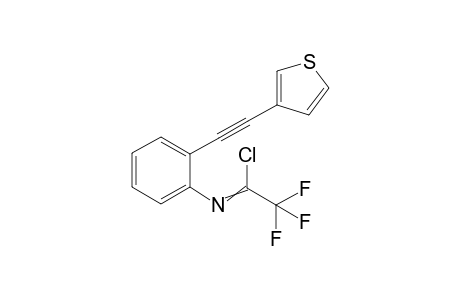 2,2,2-trifluoro-N-(2-(thiophen-3-ylethynyl)phenyl)acetimidoyl chloride