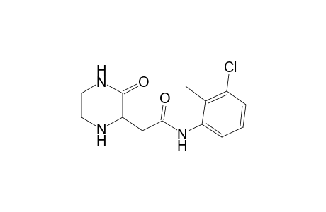 2-Pyrazineacetamide, N-(3-chloro-2-methylphenyl)hexahydro-3-oxo-