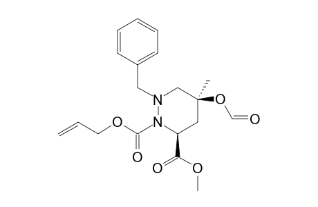 rel-(3S,5S)-2-(Alloxycarbonyl)-1-benzyl-5-(formmethyl)-5-methylhexahydro-3-pyridazinecarboxylic acid methyl ester