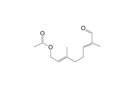 3,7-Dimethyl-8-oxo-2,6-octadienyl acetate(e)