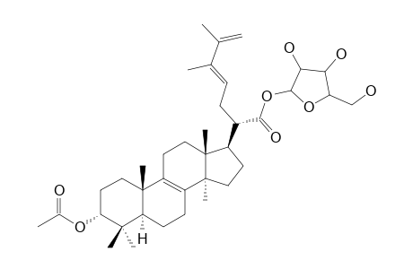 TSUGARIOSIDE-C;3-ALPHA-ACETOXY-(Z)-24-METHYL-5-ALPHA-LANOSTA-8,23,25-TRIEN-21-OIC-ACID-ESTER-BETA-D-XYLOSIDE