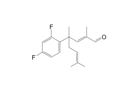 (E)-4-(2,4-Difluorophenyl)-2,4,7-trimethyloct-2,6-dienal