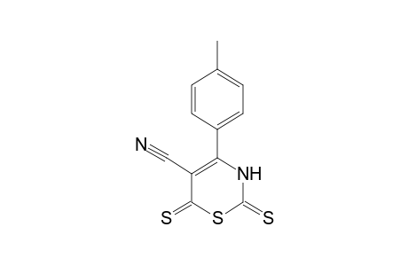 3,6-dihydro-2,6-dithioxo-4-p-tolyl-2H-1,3-thiazine-5-carbonitrile