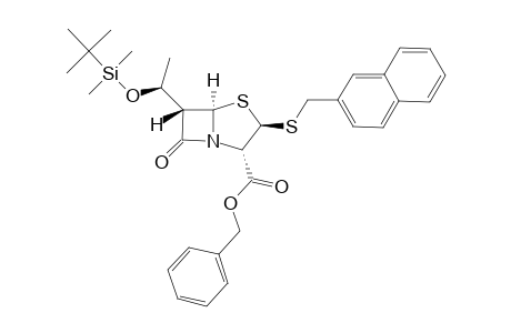 #14C-ENDO;BENZYL-(5R,6S,8R)-6-[1-(TERT.-BUTYLDIMETHYLSILANYLOXY)-ETHYL]-3-(NAPHTHALEN-1-YLMETHYLSULFANYL)-7-OXO-4-THIA-1-AZABICYCLO-[3.2.0]-HEPTAN-2-CARBOXYLAT