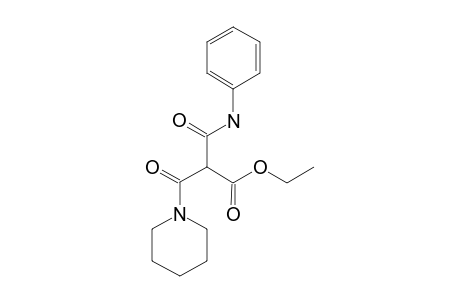 Ethyl (N-phenylcarbamoyl)(piperidinocarbonyl)acetate