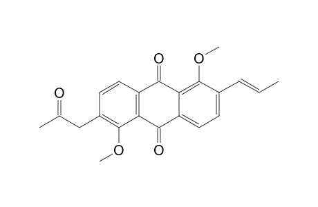 1,5-DIMETHOXY-6-(2''-OXOPROPYL)-2-(PROP-1'-ENYL)-ANTHRAQUINONE