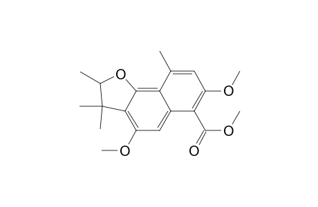 Naphtho[1,2-b]furan-6-carboxylic acid, 2,3-dihydro-4,7-dimethoxy-2,3,3,9-tetramethyl-, methyl ester, (.+-.)-