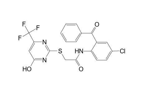 N-(2-benzoyl-4-chloro-phenyl)-2-[[4-keto-6-(trifluoromethyl)-1H-pyrimidin-2-yl]thio]acetamide