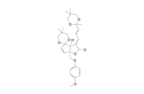 (3aS*,6aS*) [(E)-[3-(2,5,5-Trimethyl-[1,3]dioxan-2-yl)-(E)-allylidene]-6a-(4-methoxyphenoxy-methyl)-5',5'-dimethyl-3a,6a-dihydrospiro[4H-cyclopenta[b]furan-4,2'-[1.3]dioxan]-2-ol