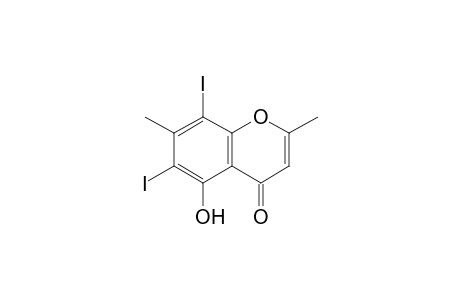 6,8-Diiodo-5-hydroxy-2,7-dimethylchromone