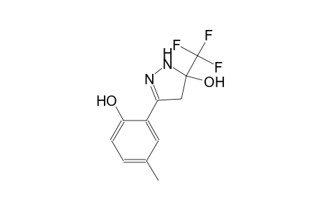 3-(2-hydroxy-5-methylphenyl)-5-(trifluoromethyl)-4,5-dihydro-1H-pyrazol-5-ol