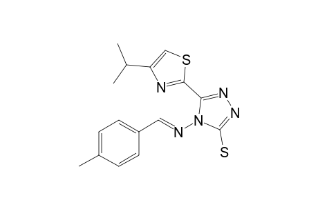 4-(4-Methylbenzylideneamino)-5-(4-isopropylthiazol-2-yl)-4H-1,2,4-triazole-3-thiol