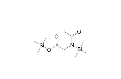 Glycine, N-(1-oxopropyl)-N-(trimethylsilyl)-, trimethylsilyl ester