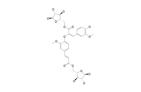 DI-5-O-L-ARABINOFURANOSYL-8-O-4-DEHYDRO-DIFERULATE;ISOMER-B-BETA,A-BETA