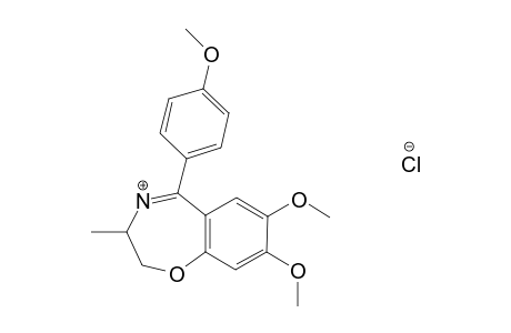 2,3-dihydro-7,8-dimethoxy-5-(p-methoxyphenyl)-3-methyl-1,4-benzoxazepine, hydrochloride