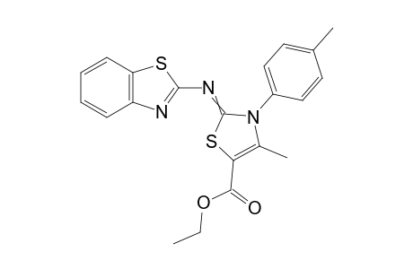 Ethyl 2-(benzo[d]thiazol-2-ylimino)-4-methyl-3-p-tolyl-2,3-dihydrothiazole-5-carboxylate