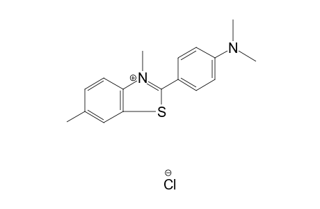 3,6-dimethyl-2-[p-(dimethylamino)phenyl]benzpthiazolium chloride