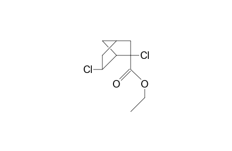 exo, exo-2,6-Dichloro-bicyclo(2.2.1)heptane exo-2-carboxylic acid, ethyl ester