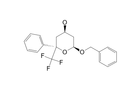 2H-Pyran-4-ol, tetrahydro-2-phenyl-6-(phenylmethoxy)-2-(trifluoromethyl)-, (2.alpha.,4.beta.,6.beta.)-(.+-.)-