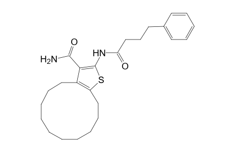 2-[(4-Phenylbutanoyl)amino]-4,5,6,7,8,9,10,11,12,13-decahydrocyclododeca[B]thiophene-3-carboxamide