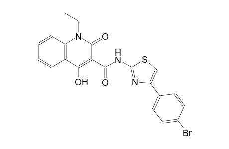 N-[4-(4-bromophenyl)-1,3-thiazol-2-yl]-1-ethyl-4-hydroxy-2-oxo-1,2-dihydro-3-quinolinecarboxamide